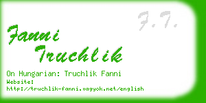 fanni truchlik business card